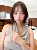 黒髪 ボブルフ ネビージュ 小顔 ワンレン スペインカール