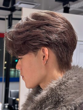 ミルクティーブラウンニュアンスセンターパート