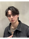 men's/メンズ/ダウンパーマ/黒染め/韓国/ブルーブラック/池袋