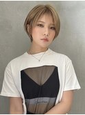 丸みショートボブ/カーテンバング/顔周りカット/■31
