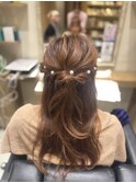 お呼ばれヘアに♪ハーフアップスタイル