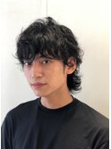 くせ毛風パーマウルフ