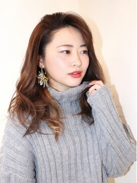 ヘアーサロン ニュアンス(HAIR SALON nuance) ゆる巻きかきあげロング