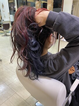 倶楽部ヘアーズ 醍醐本店(HAIR'S) ミルボンアディクシーデザインカラーサファイア&ガーネット