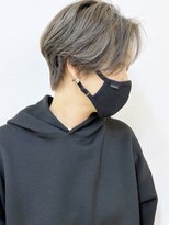 モリオフロムロンドン 松戸店(Morio from London)&nbsp;【松戸　ムラマツ】前髪なしショートボブアッシュグレー