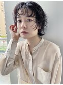 ニュアンスウェーブ×黒髪ショート