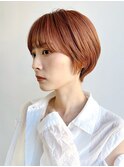 大人ショートマッシュショート前髪あり丸顔絶壁面長K20231228