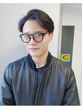 パープル(purple) 黒髪メンズカット