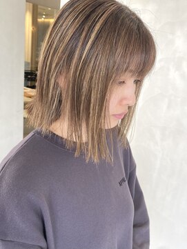 コード(Chord) コントラストきいた白髪ぼかしhighlight、切りっぱなし[谷合