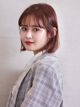 ラフ フロム ガーデン(Laf from GARDEN) ボブ/レイヤーカット/オレンジベージュ/ウェットヘア