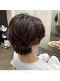 マッシュショート×パーマ