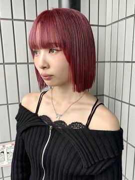 ニュート(Neut ) 切りっぱなしボブ/ボブ/赤髪/暖色カラー/髪質改善トリートメント