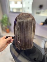 ブルー(Blue) コントラストハイライト×グレージュ【hair&spa Blue】