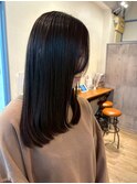 髪質改善レイヤー大人可愛い20代30代40代黒髪ストレート暗髪