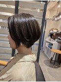 ハイライトショートボブ