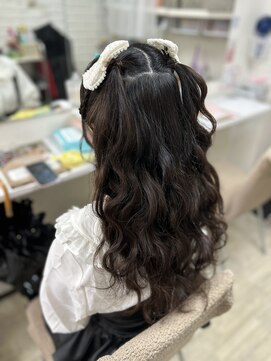 レインボー(setsalon) 三つ編みハーフツイン