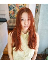 アペロ 柏(Apero) オレンジベージュ/ブリーチ/レイヤー/柏美容室