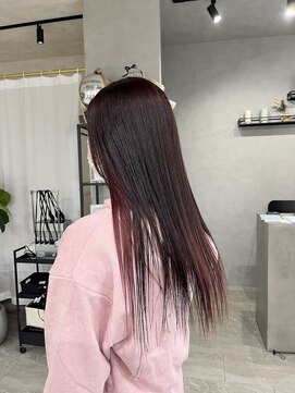 透明感ピンクインナーカラー♪