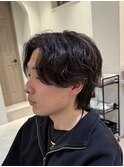 韓国シャドウパーマ！センターパートスタイル