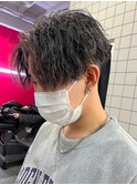 ツイストスパイラル/スパイラルパーマ/メンズ/マッシュ/眉毛