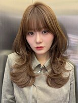 サロウィン 新潟万代店(SALOWIN) 結べるレイヤーカット×ブリーチなしオリーブベージュ