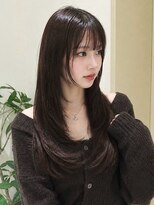 エラン トウキョウ 学芸大学店(elan tokyo)&nbsp;透明感ダークブラウン/ロング/顔まわりカット/レイヤーカット
