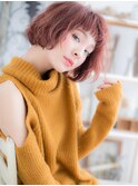 アシンメトリー★ふわふわ小顔ボブc