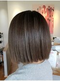 【hair resort MAHANA平岩】ハイライトグレー×ショートボブ