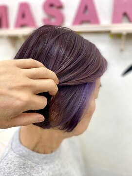 コアフィールドマサコ 小松島店(COIFFURE de MASAKO) 白髪を活かしたバイオレットカラー