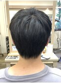 アッシュブラック/カルマパーマ/ベリーショート/鎌取/中村郁未