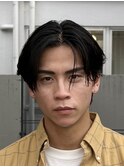 センターパートニュアンスパーマワンカールパーマコンマヘア韓国