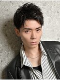 爽やかで男らしいUPバングショート