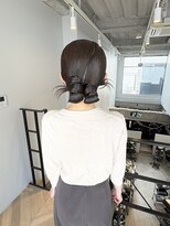 ヘアセット似合わせタイトツイン結婚式ドレスヘア