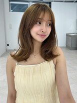 ユーフォリア 新宿通り(Euphoria)&nbsp;シアーカラー セミディ 似合わせカット くびレイヤー カール