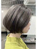 アオゾラヘアー フジサキグウ(AOZORA HAIR FUJISAKIGU)&nbsp;ダークグレージュ ハイライト 大人レイヤー 20代30代40代