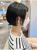 本八幡×コンパクトボブ×ツヤストレート×艶感
