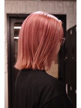 くすみピンクの艶カラー×吉祥寺