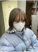ヘーゼルベージュ &nbsp;レイヤーボブ 1ブリーチ 吉祥寺 