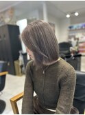 大人可愛い◎透明感グレージュ切りボブ