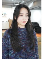 ミヨン 京都烏丸店(miyon)&nbsp;【miyon】韓国レイヤーカット×暗髪カラー×髪質改善