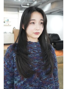 ミヨン 京都烏丸店(miyon) 【miyon】韓国レイヤーカット×暗髪カラー×髪質改善