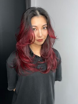 ギミックパシャ(GIMMICK pasha) ワインレッド×バレイヤージュ