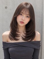 ユーフォリア 渋谷グランデ(Euphoria SHIBUYA GRANDE)&nbsp;アッシュブラウンレイヤーカットシースルーバング
