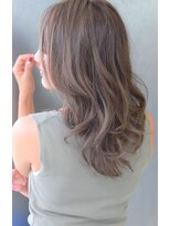 トリコ心斎橋(trico) 抜け感アッシュ@かき上げバングアンニュイカールセミディ