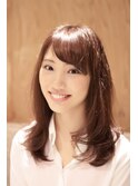 大人かわいい斜め流しバング♪