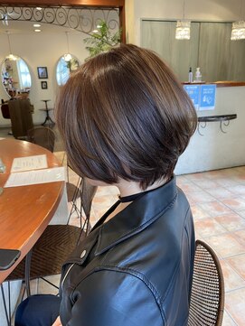リュクスフォーヘアー アヴェダ(LUXE for hair AVEDA) 30代40代女性×大人こなれショート×アースカラー