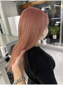 【人気韓国風ヘア☆】ペールピンクベージュ×シースルーバング☆