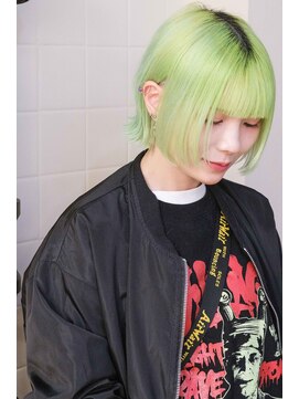 ルーシー ヘアデザインワークス(Lucy Hair Design Works) サロンワーク×ハイトーンボブウルフ