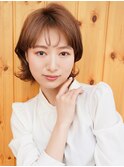 【buZon ブゾン】小顔前髪外ハネボブ大人可愛いショコラアッシュ