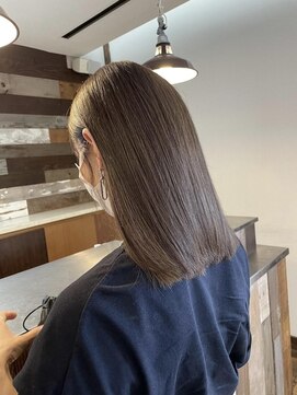 サンタフェ 岡崎店(Santa'Fe) 脱白髪染め白髪ぼかしカラー/ミディアム